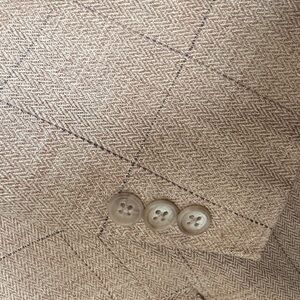 Brooks Brothers Herringbone Tan Men’s Sports Coat Blazer Size 48R
